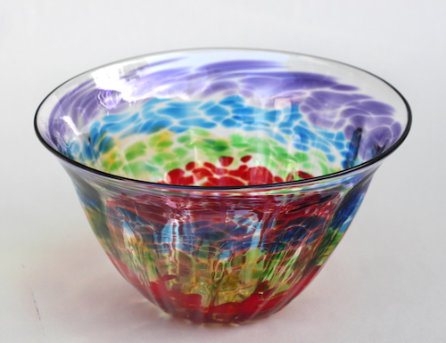 Click to view detail for DB-1088 Bowl-Rainbow Optic 7x7x5 $115
